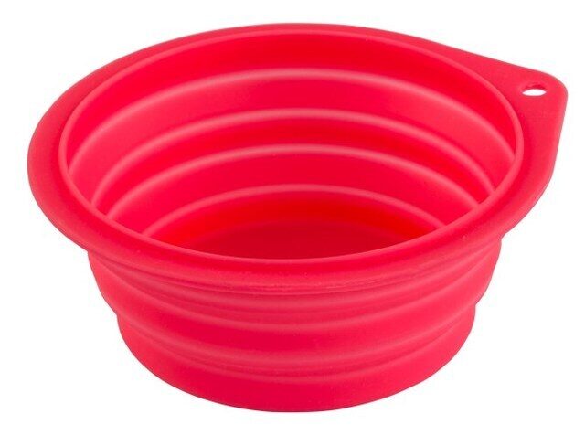 Silicone travel bowl KERBL, pink 500ml